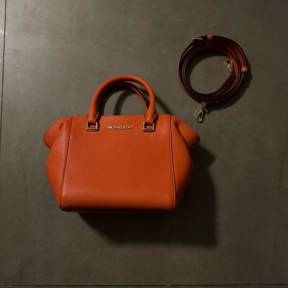 Michael Kors Greene XS Mini Leather Crossbody Bag Satchel Handbag